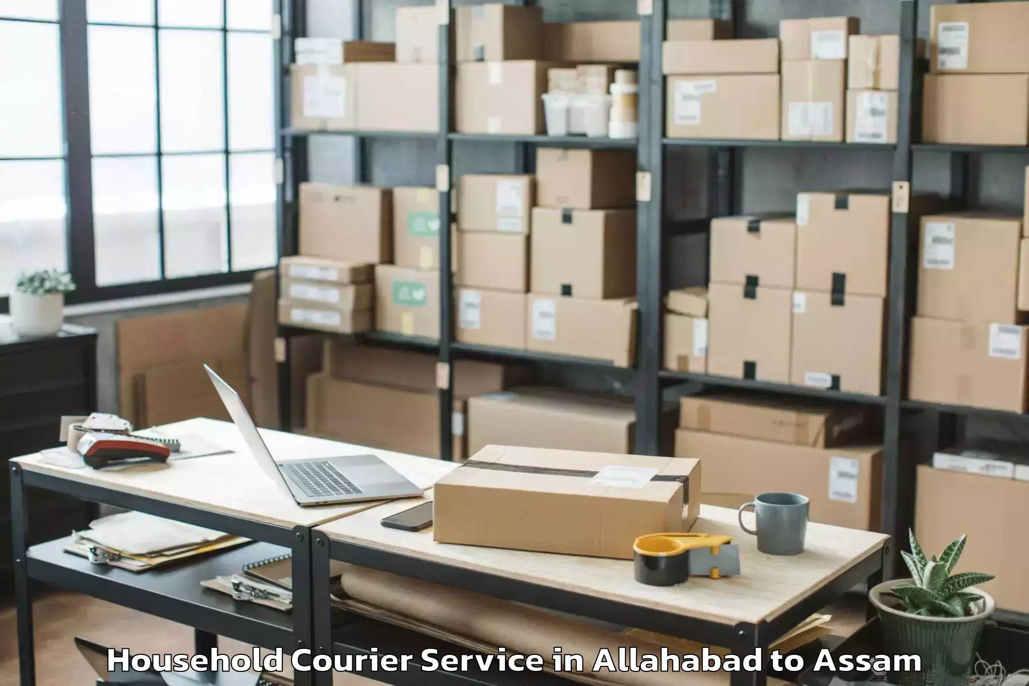 Reliable Allahabad to Moranhat Town Household Courier